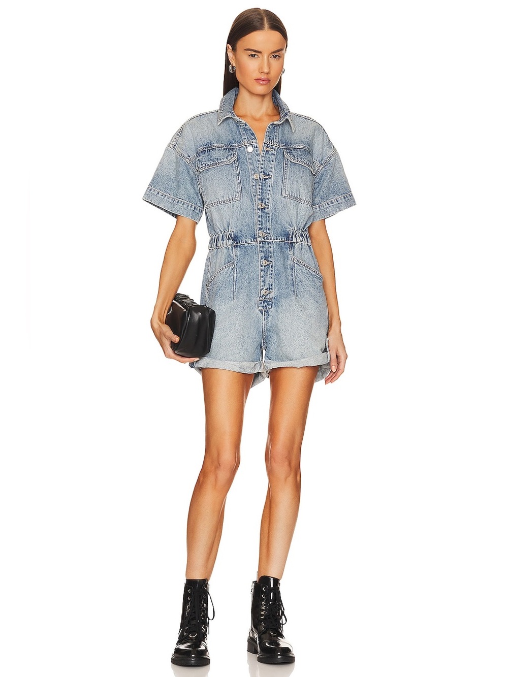 Free people x We The Free Marci Cuffed Shortall in Marrakesh